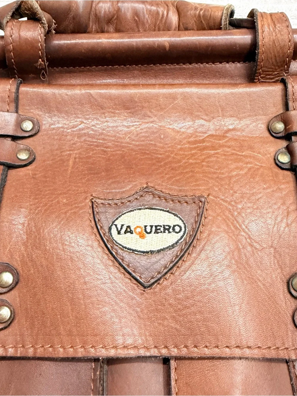 Vaquero Brown Leather Men's Briefcase Satchel Laptop Bag - Picture 6 of 10